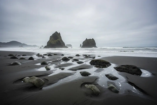 Oregon black sand beach gold prospecting - coastal gold hunting on the Pacific coast