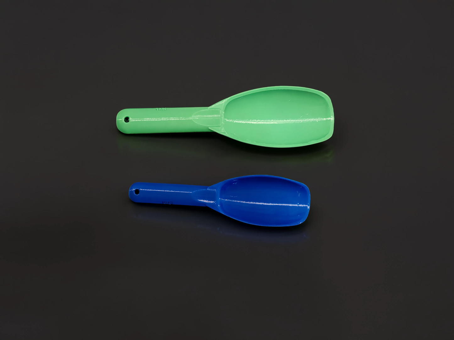 USA-Built Gold Scoops — PETG | 2 Sizes | 3 Colors | Maker-Direct Pricing