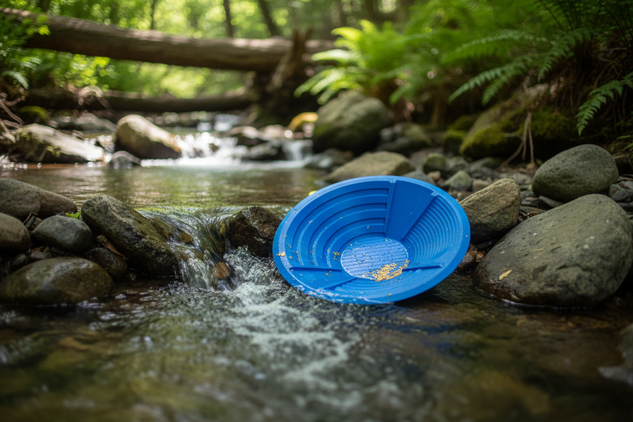 Blue Golden Samurai with river background