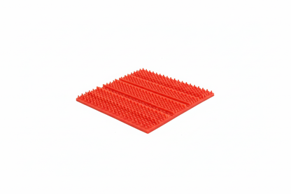 Bright Red Realistic Grass Mat