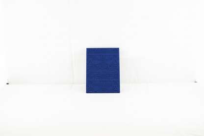 Deep Blue Golden Shores Mat with clean background