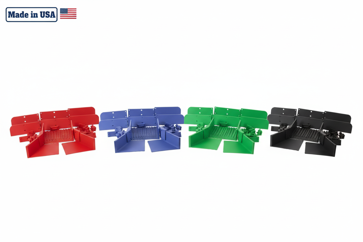 Golden Channels Double Funnel Sluice Hero Image - Four Colors