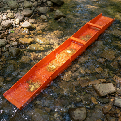 Golden Falls overhead view with gold in drops