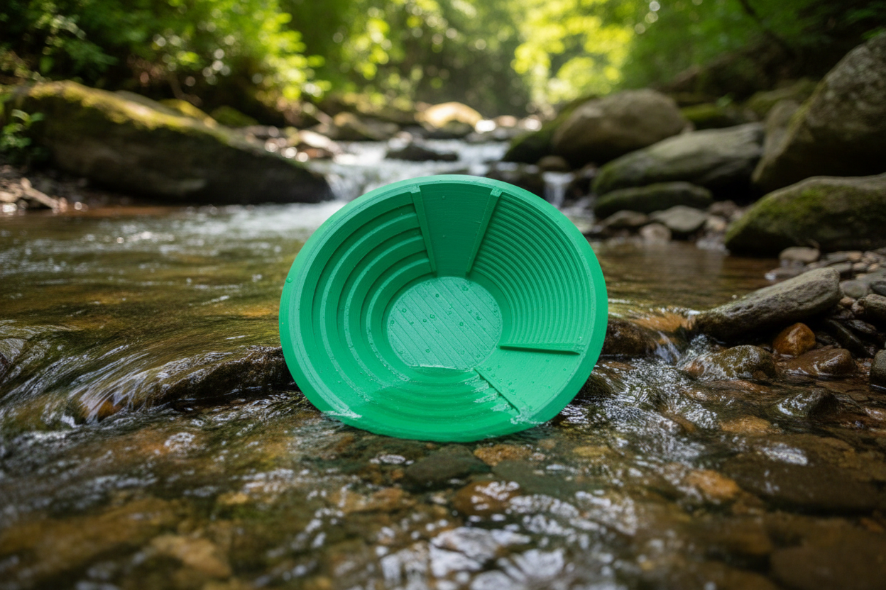 Green Golden Samurai with river background