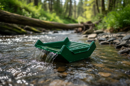 Green Rocker Pan with river background
