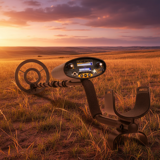 Bounty Hunter Lone Star metal detector — field hero