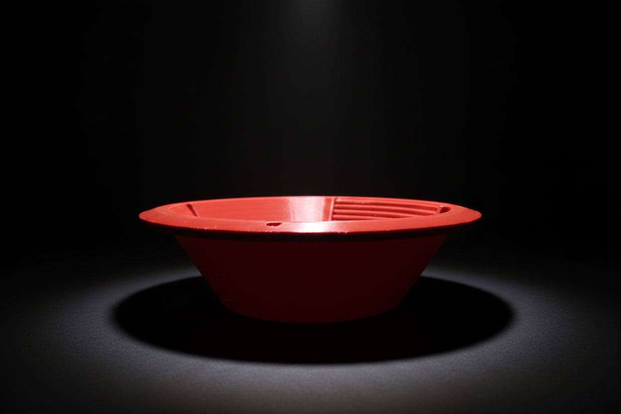 Golden Giant Gold Pan - Side View Red