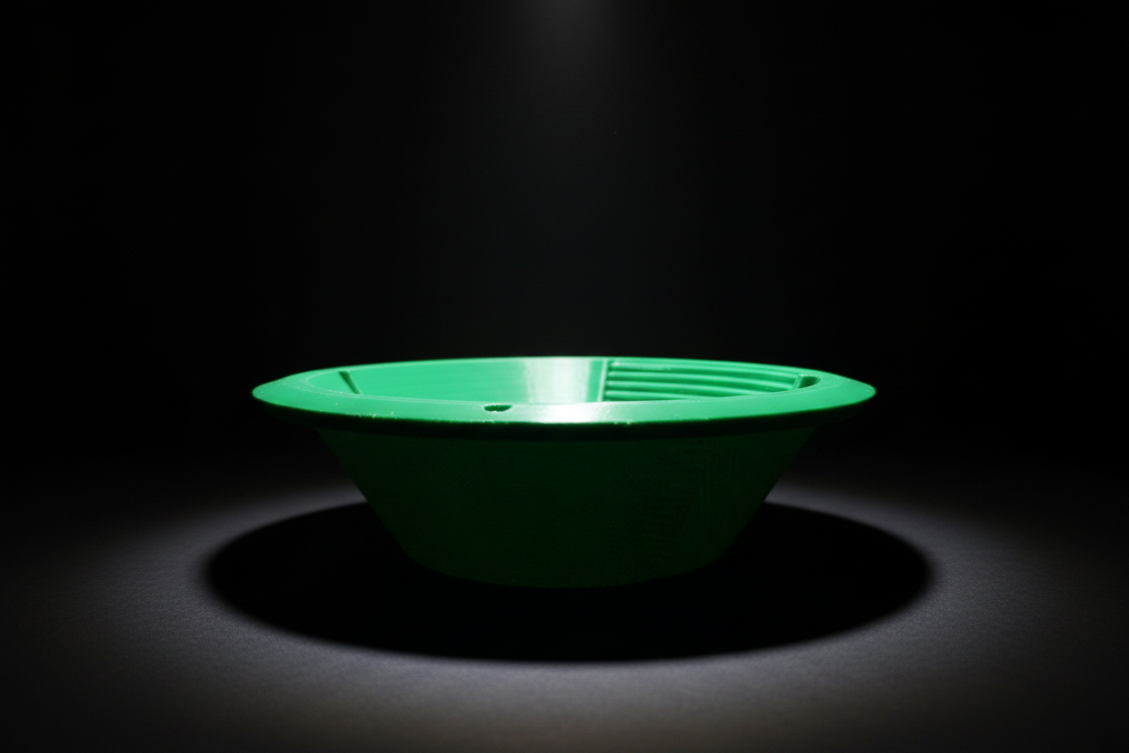 Golden Giant Gold Pan - Side View Dark Studio