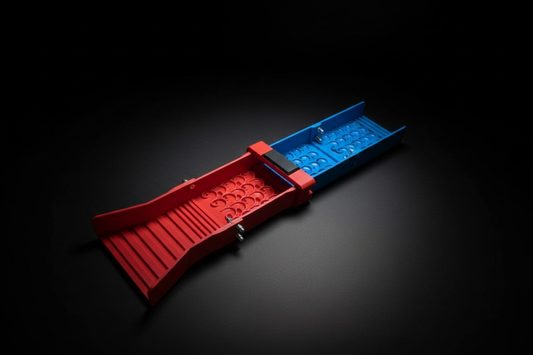 FlowCore — Red & Blue Dark Studio