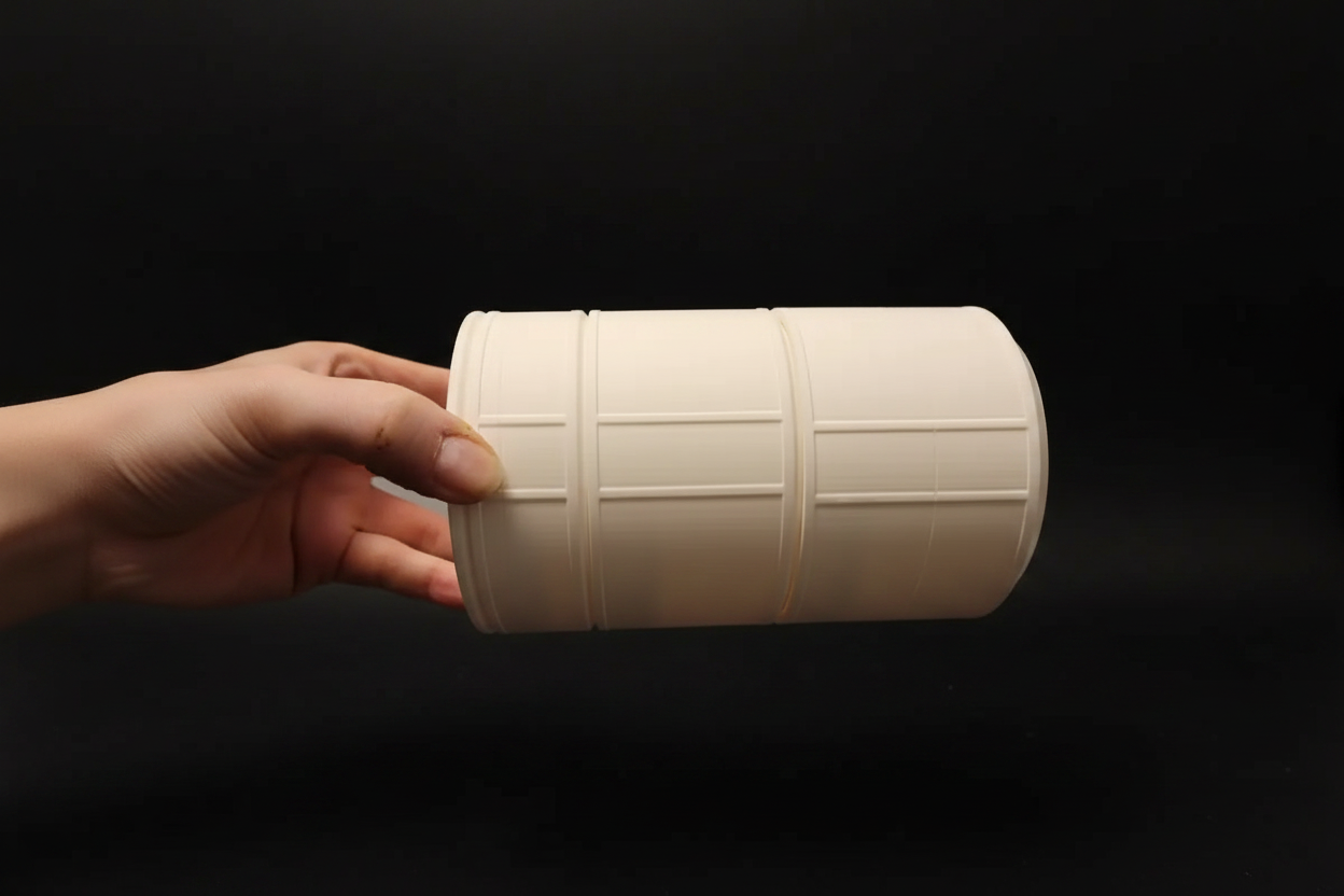 Cleaned Containers with Hand — Dark