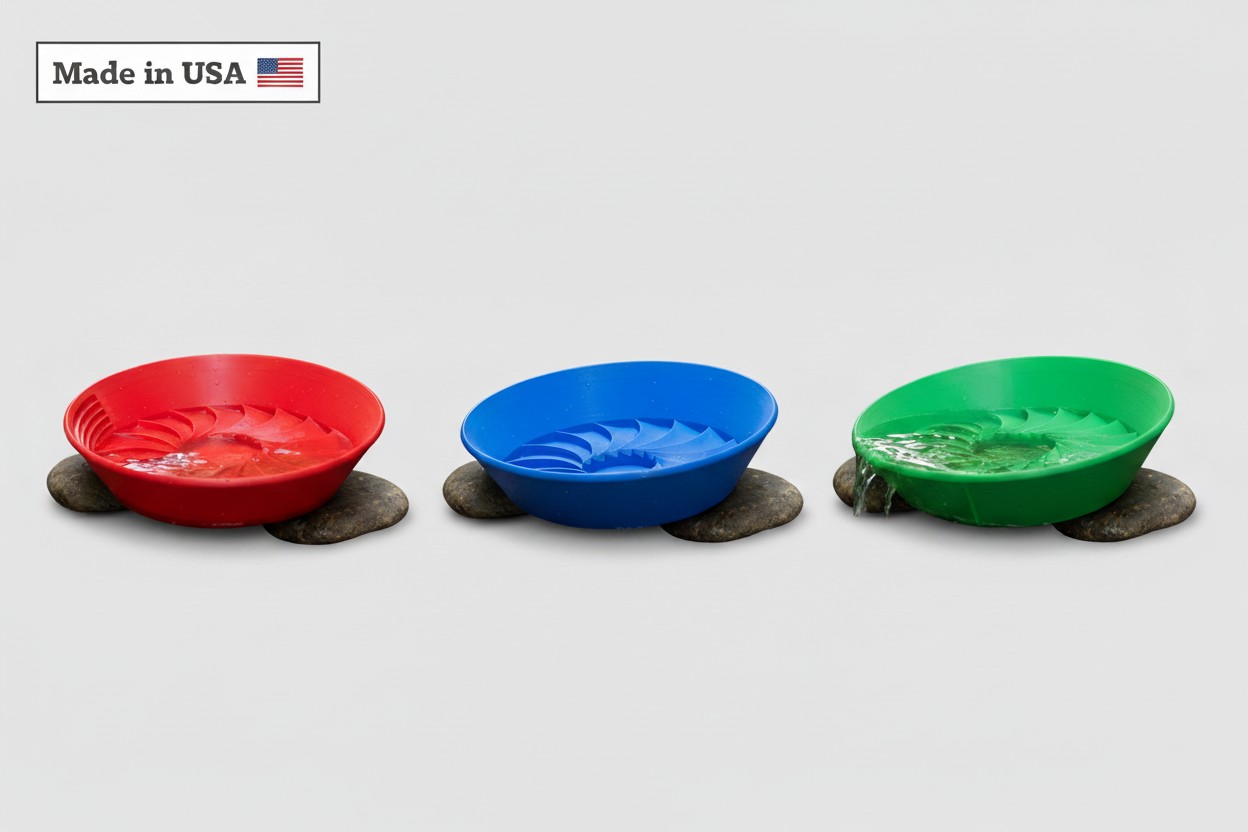 Gold Wash Pan Hero Image - Clean Version with Made in USA Badge