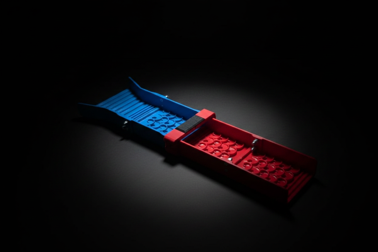 FlowCore — Blue & Red Dark Studio
