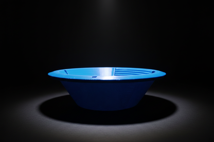 Golden Giant Gold Pan - Side View Blue