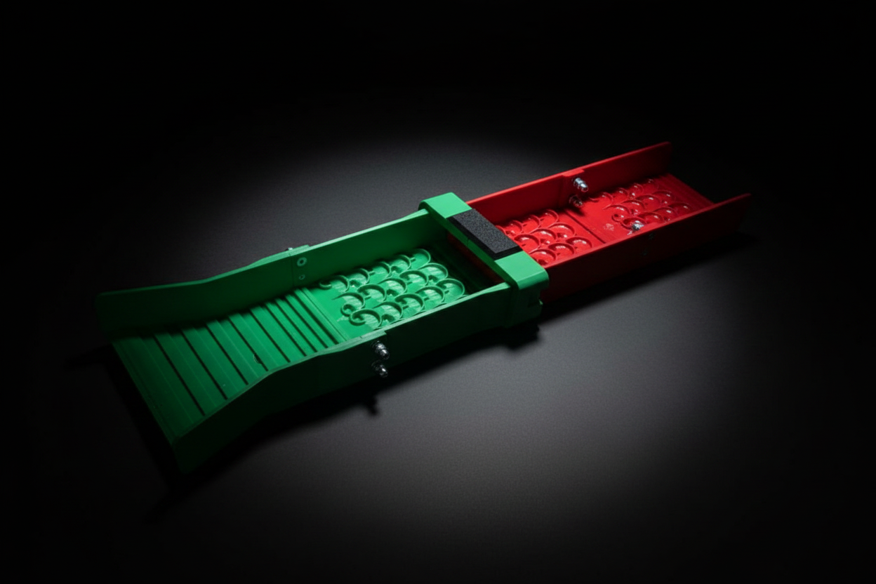 FlowCore — Green & Red Dark Studio