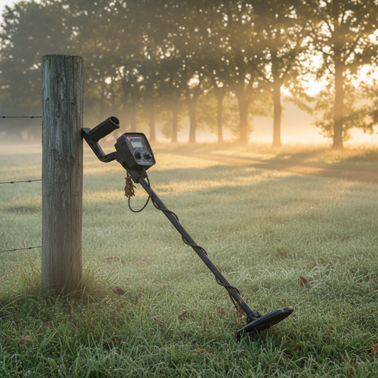 Bounty Hunter Fast Tracker metal detector — field hero